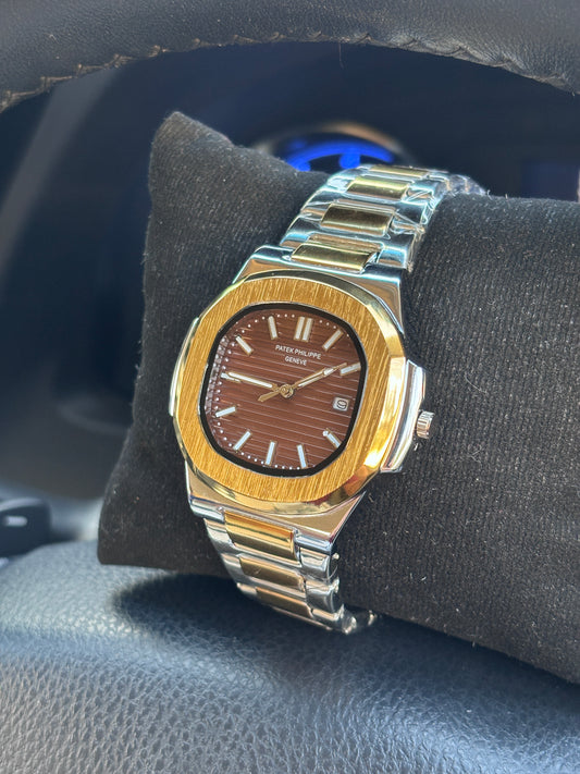 Patek Philippe Geneve Brown On Gold